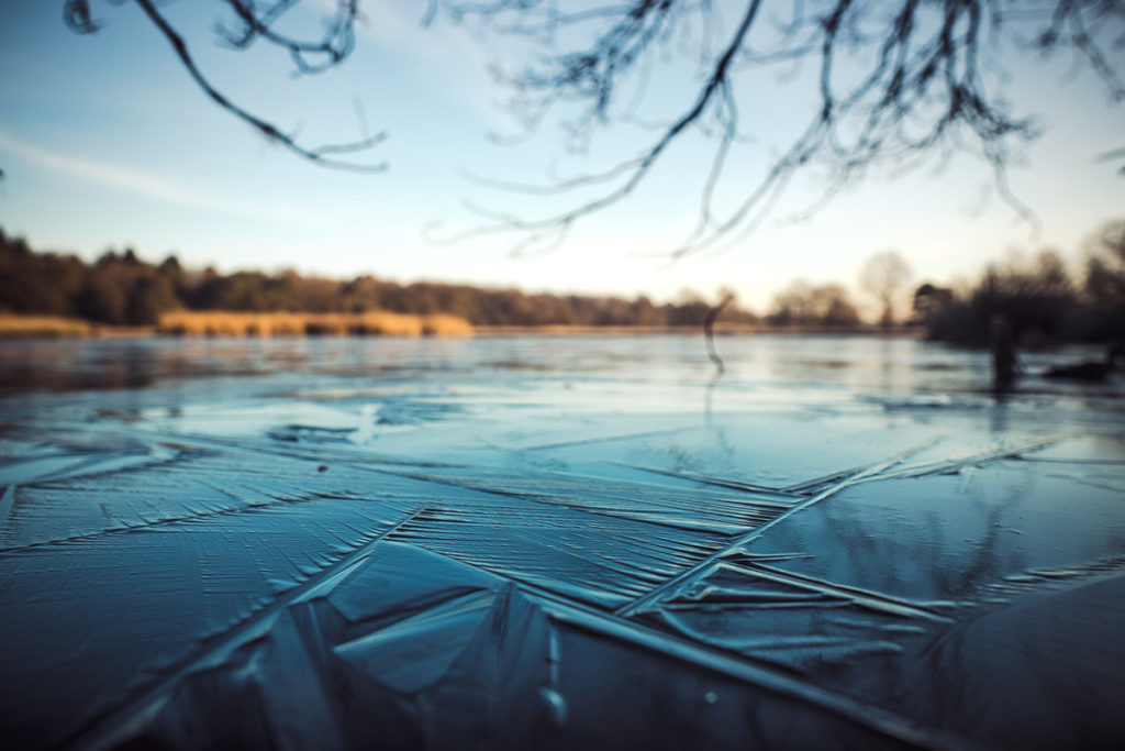 Movement of water is one variable to determine how quickly a lake freezes.